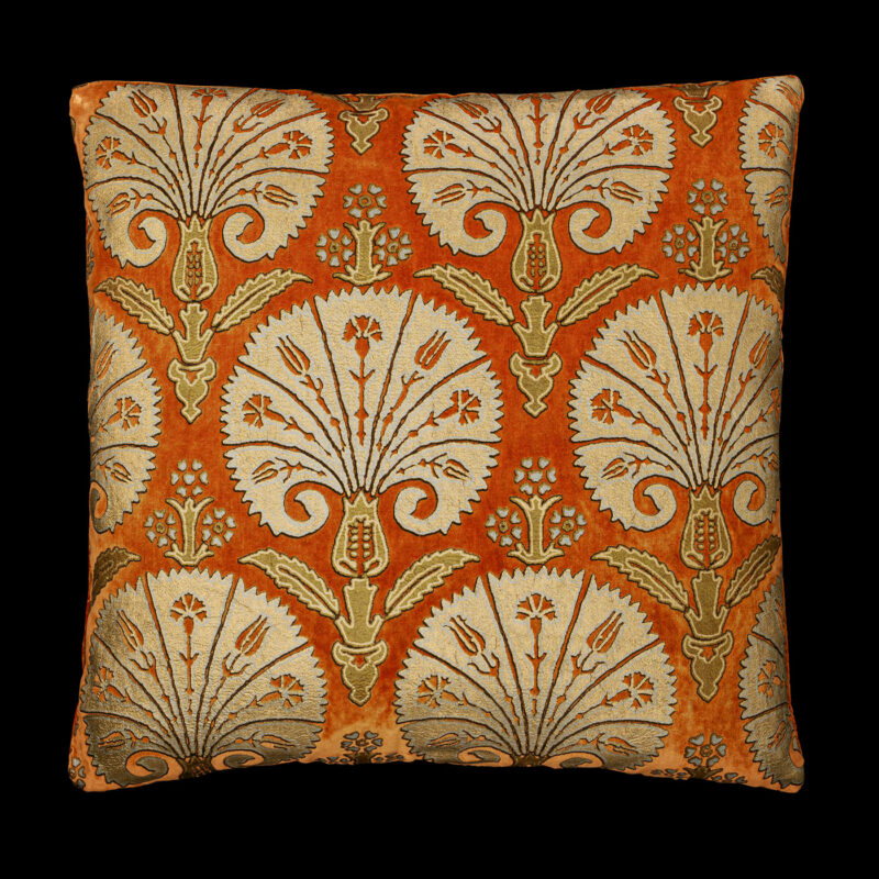 Delphos printed velvet cushion