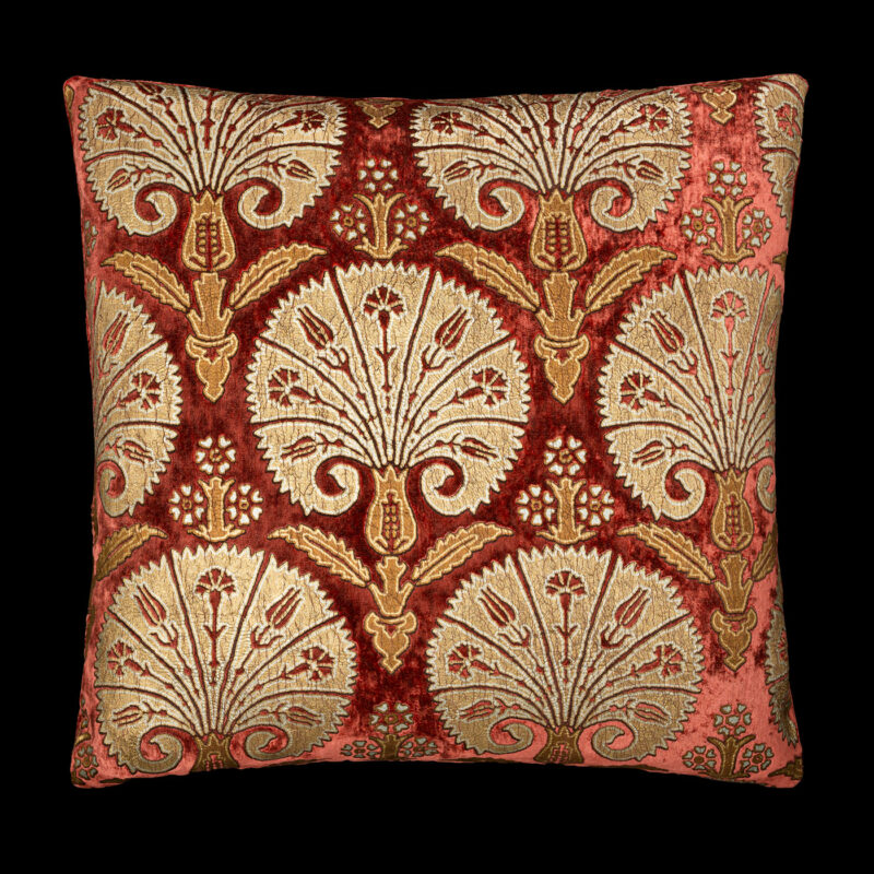 Delphos printed velvet cushion