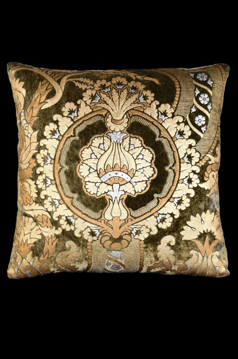 Delphos San Marco printed velvet square cushion