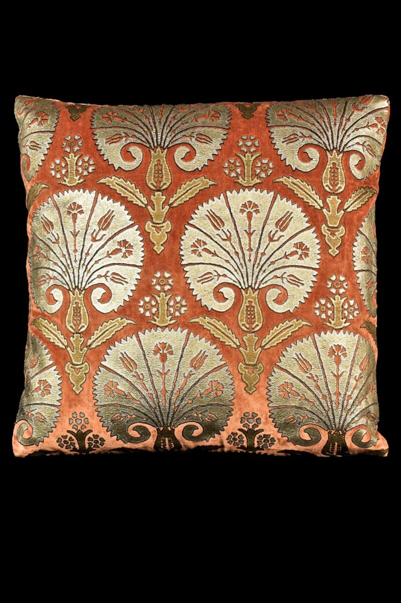 Delphos printed velvet cushion