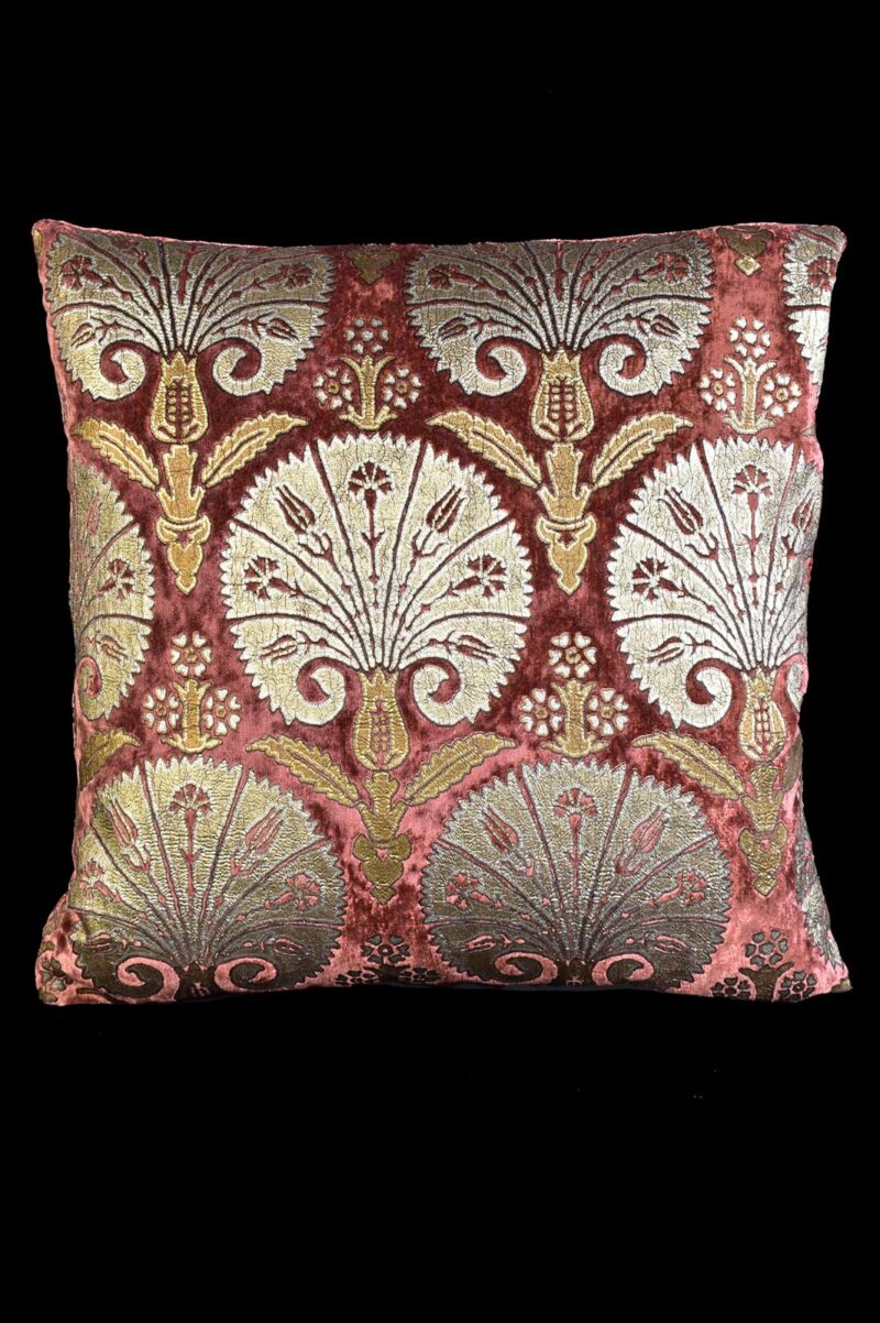 Delphos printed velvet cushion