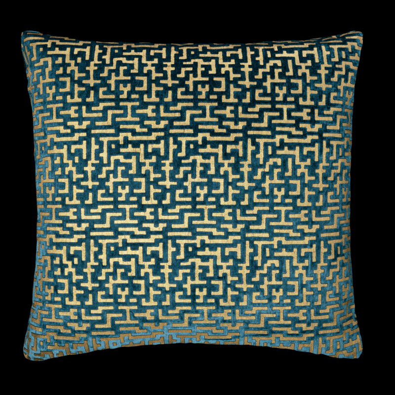 Delphos printed velvet cushion