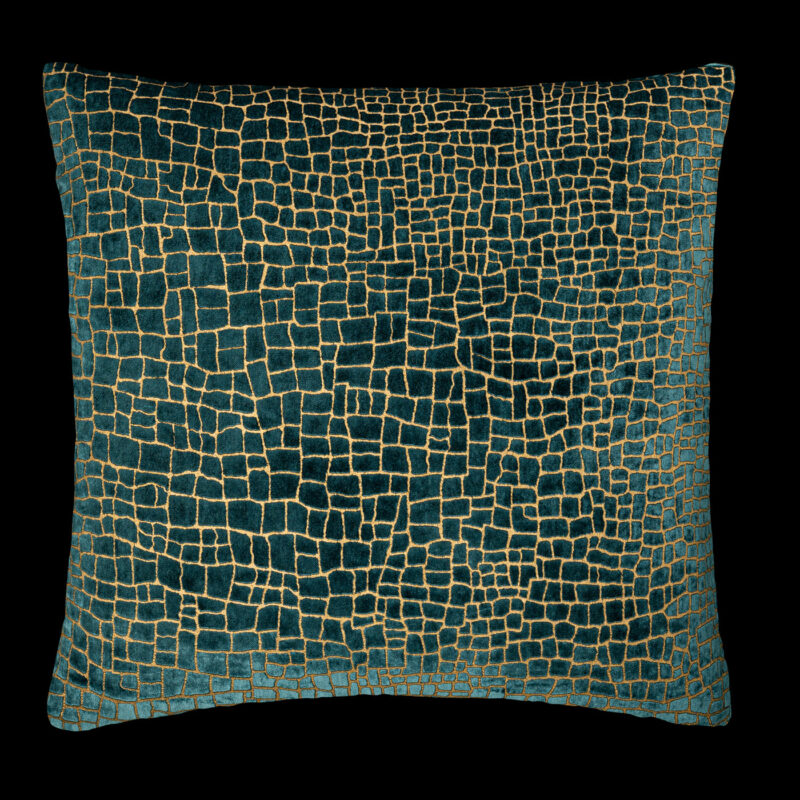 Delphos printed velvet cushion