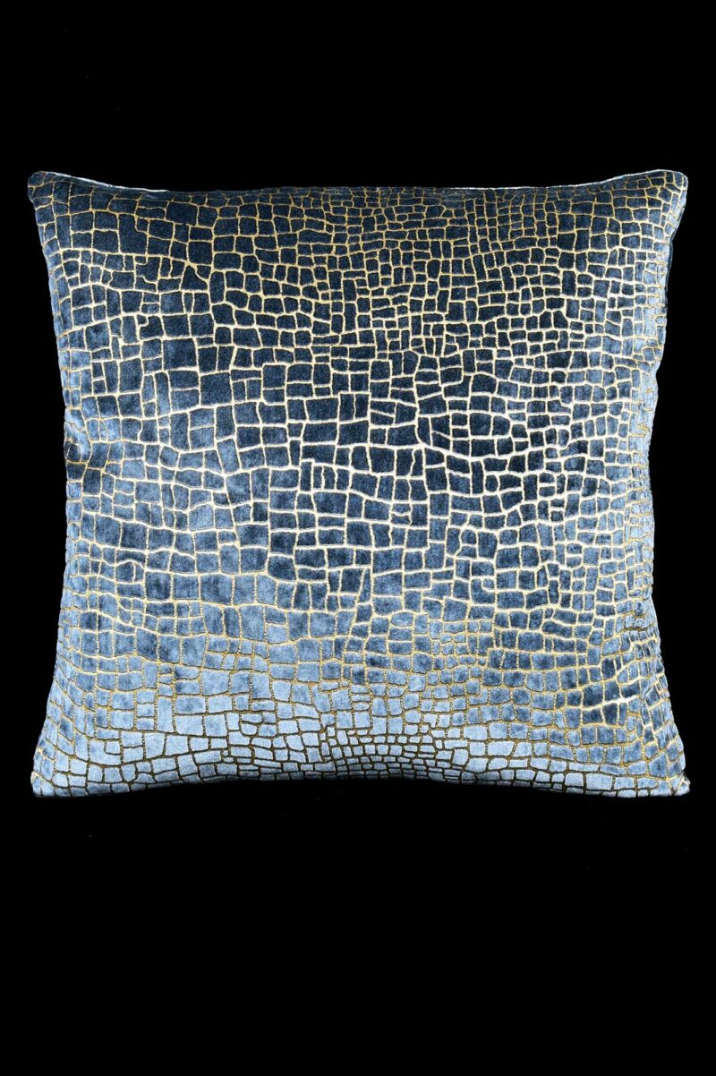Delphos printed velvet cushion