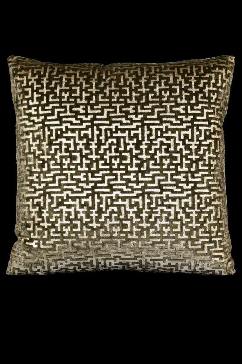 Delphos printed velvet cushion