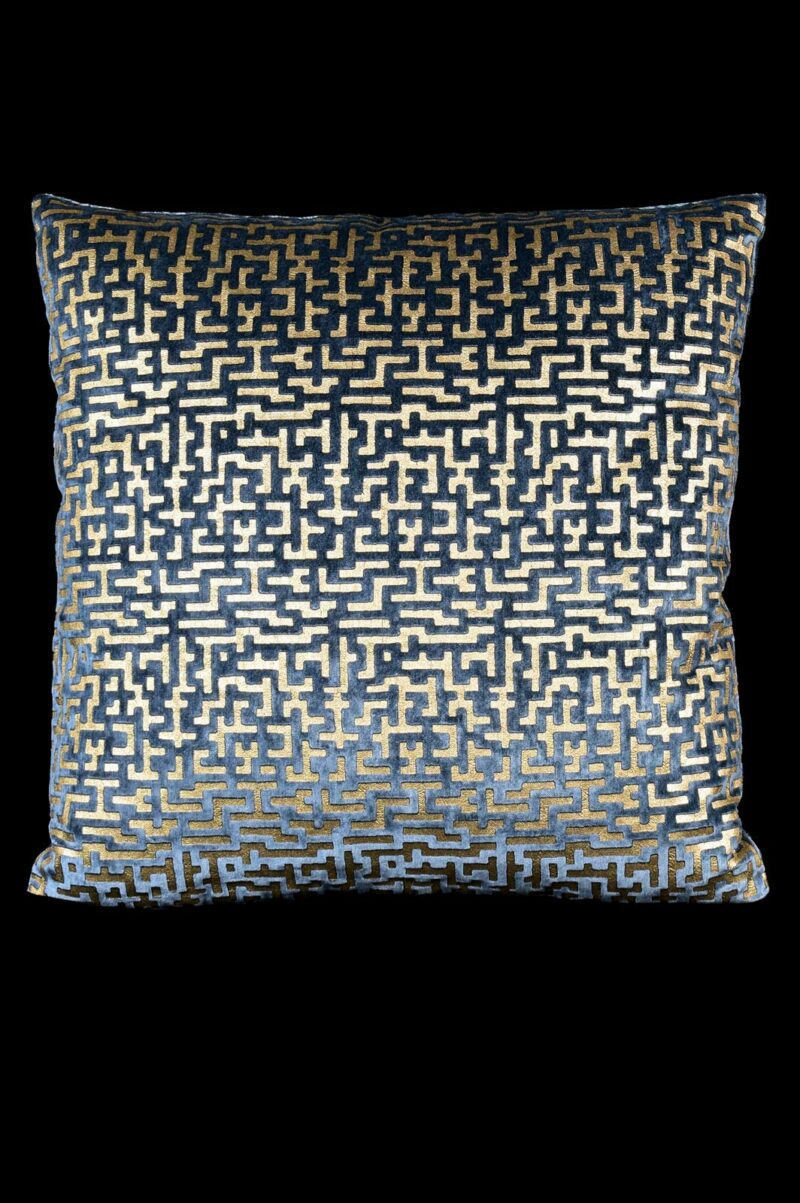 Delphos printed velvet cushion