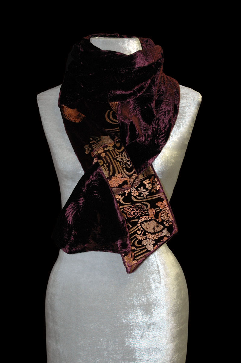  printed velvet scarf
