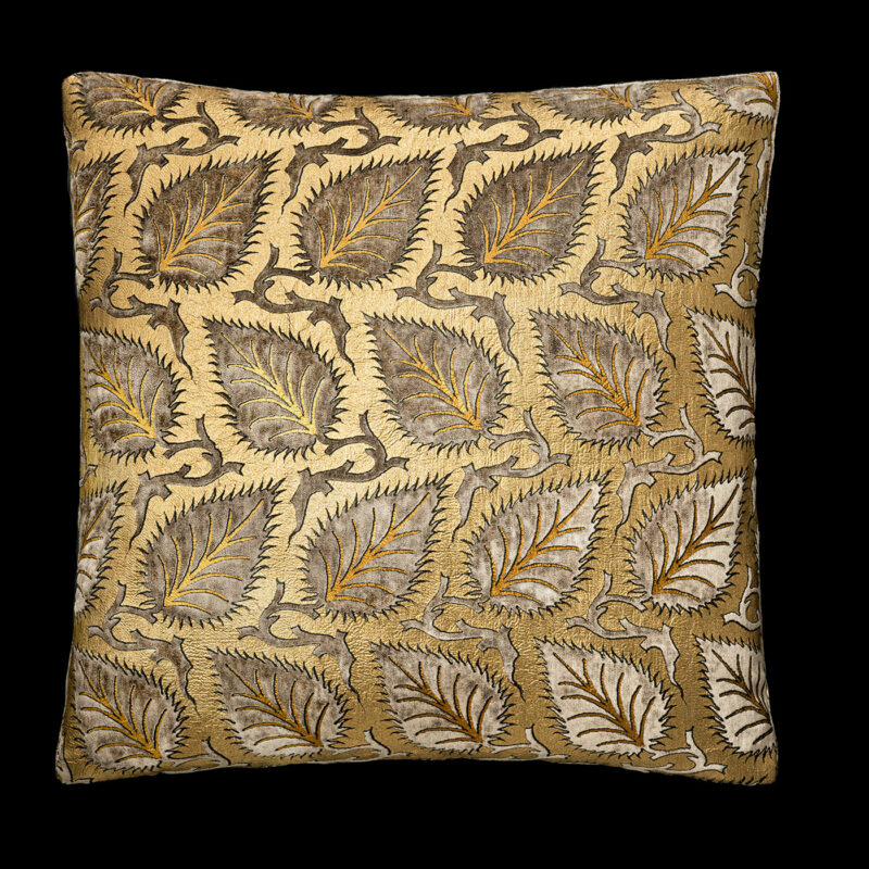 Delphos printed velvet cushion