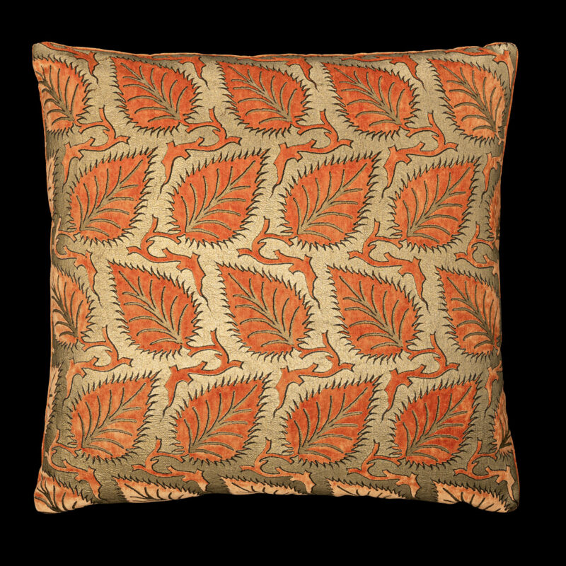 Delphos printed velvet cushion