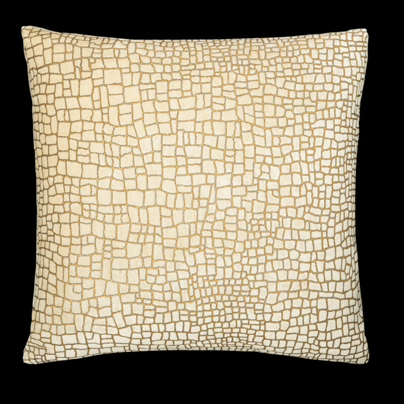 Delphos printed velvet cushion