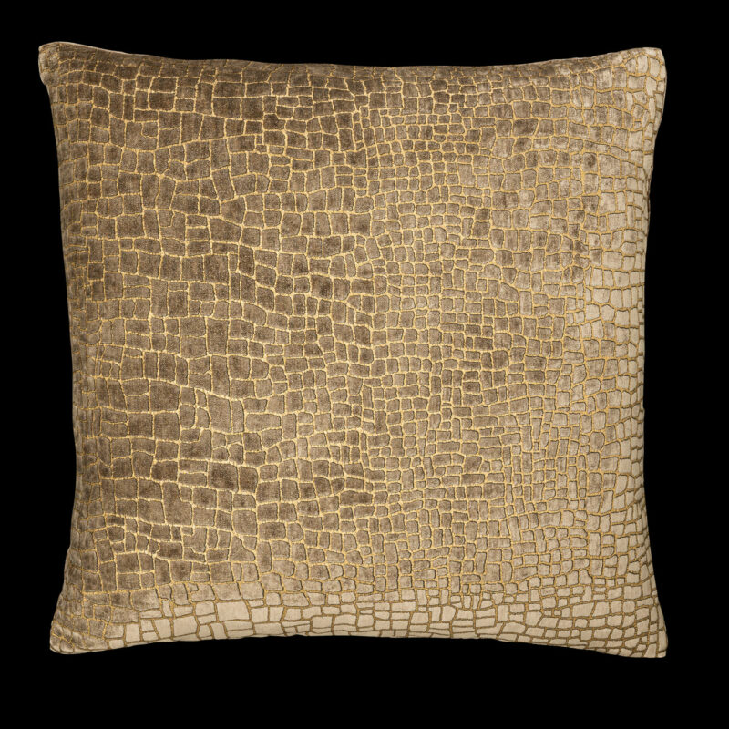 Delphos printed velvet cushion