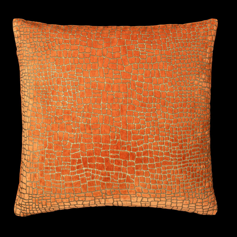 Delphos printed velvet cushion