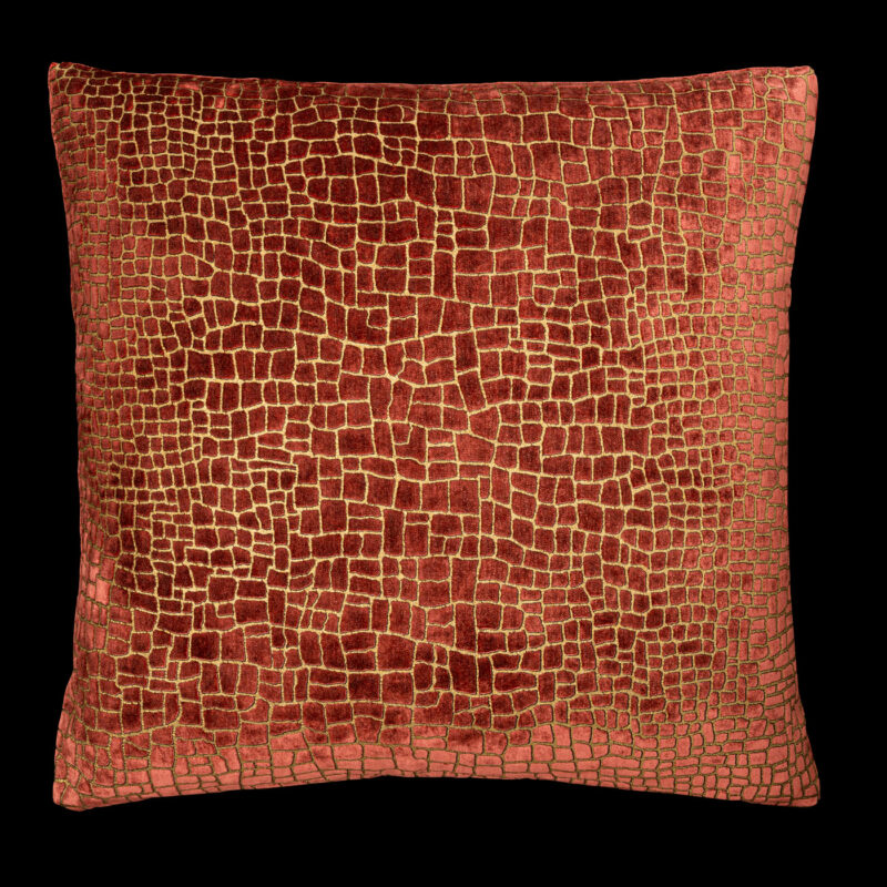 Delphos printed velvet cushion