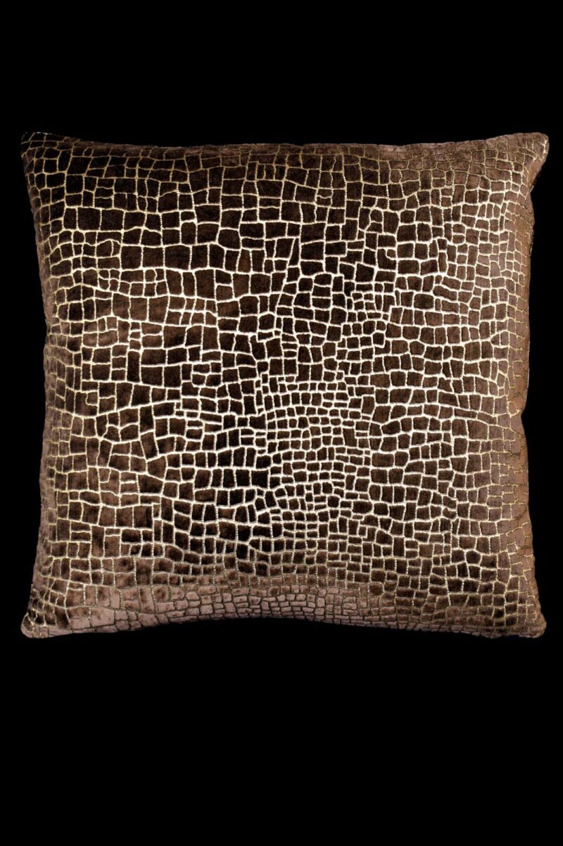 Delphos printed velvet cushion