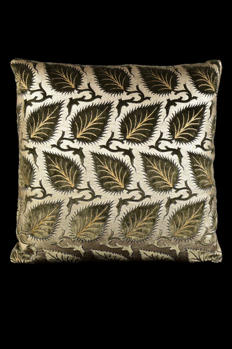 Delphos printed velvet cushion
