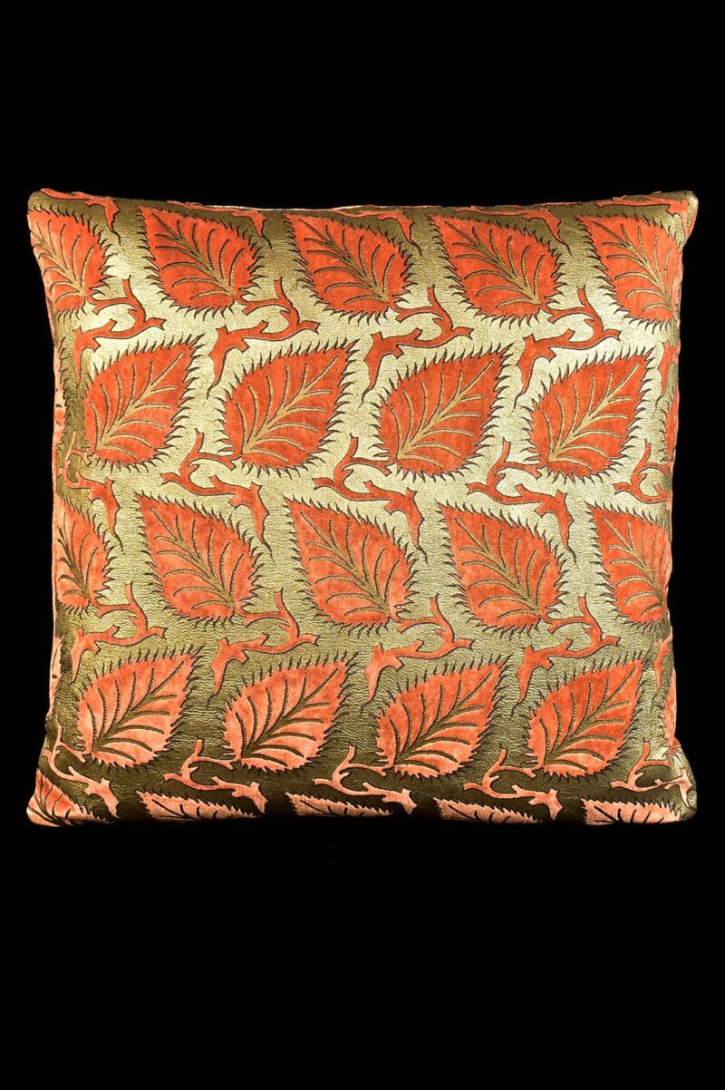 Delphos printed velvet cushion