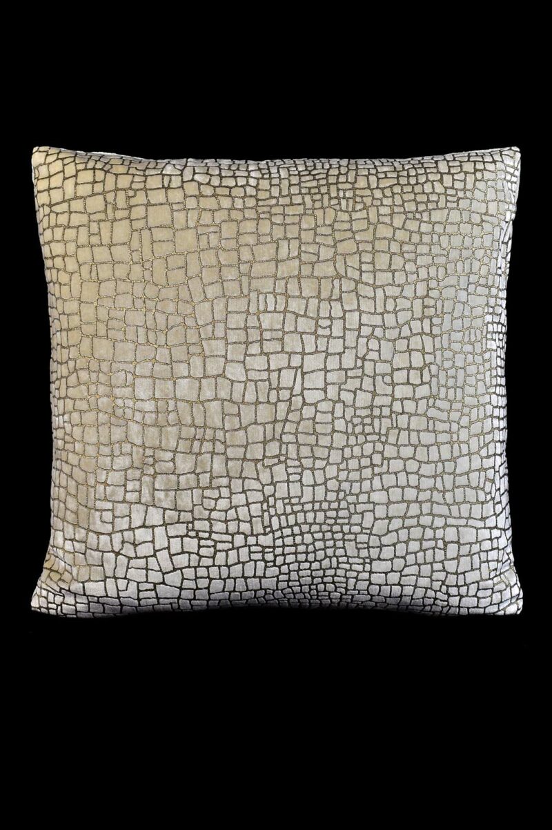 Delphos Mosaico printed velvet cushion