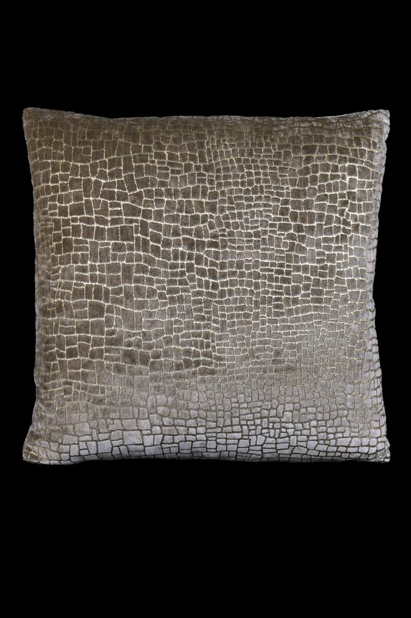 Delphos Mosaico printed velvet cushion