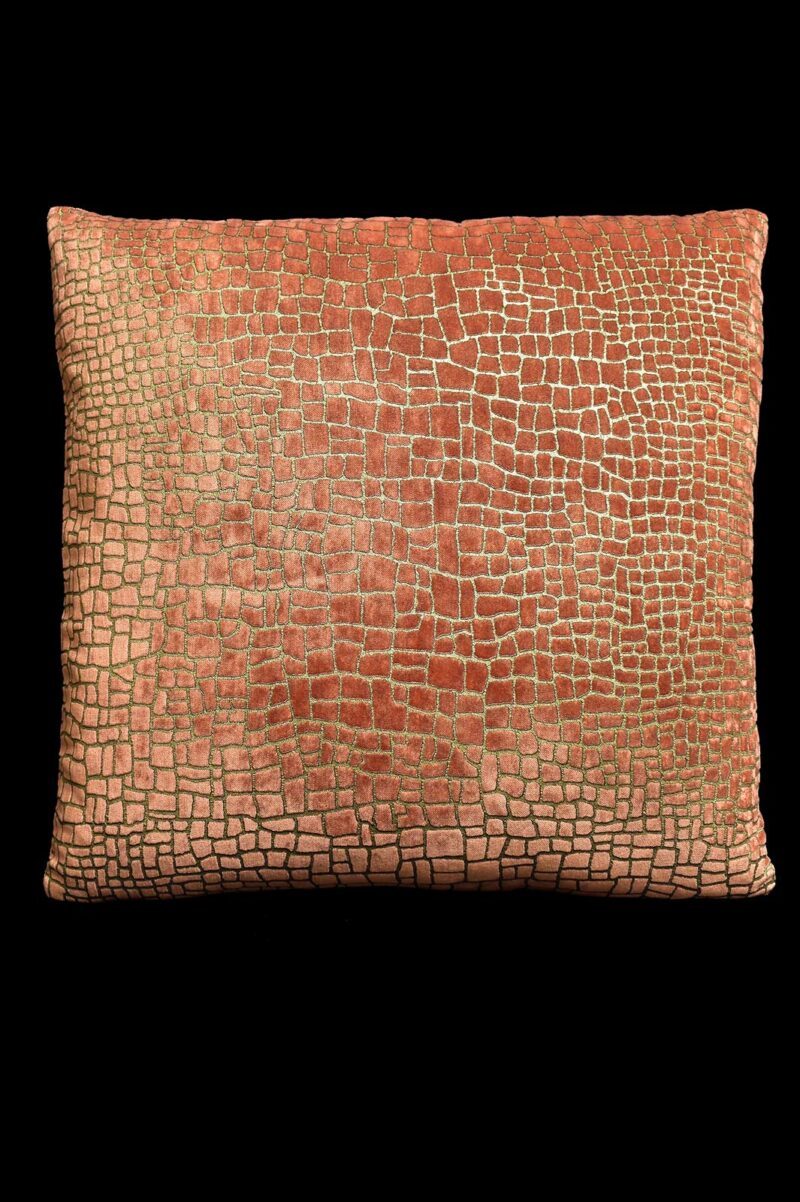 Delphos Mosaico printed velvet cushion