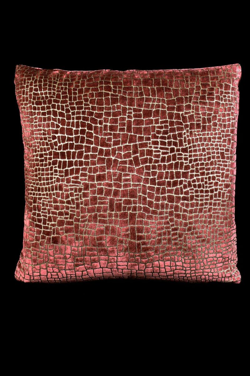 Delphos Mosaico printed velvet cushion