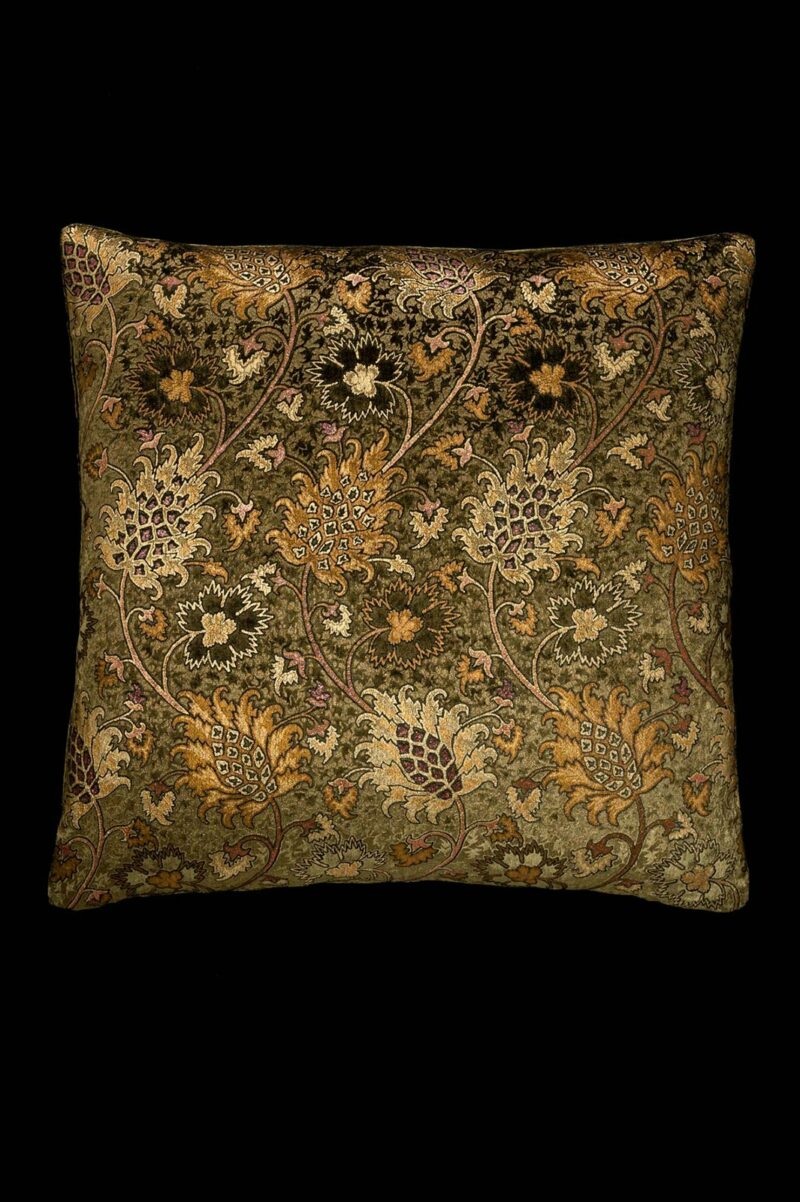 Delphos printed velvet cushion