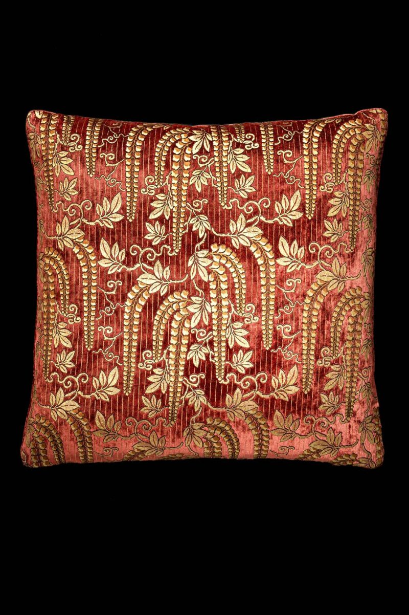 Delphos printed velvet cushion