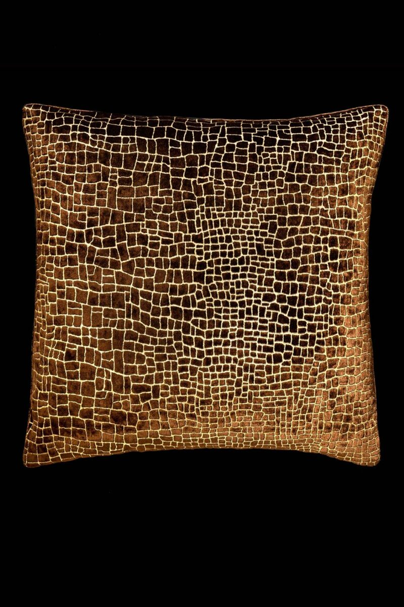 Delphos printed velvet cushion