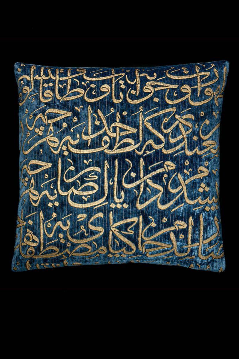 Delphos printed velvet cushion