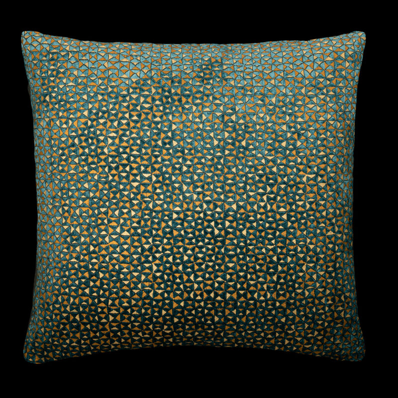 Delphos printed velvet cushion