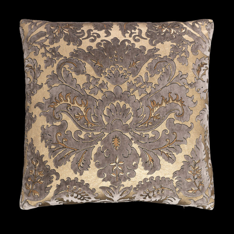 Delphos printed velvet cushion