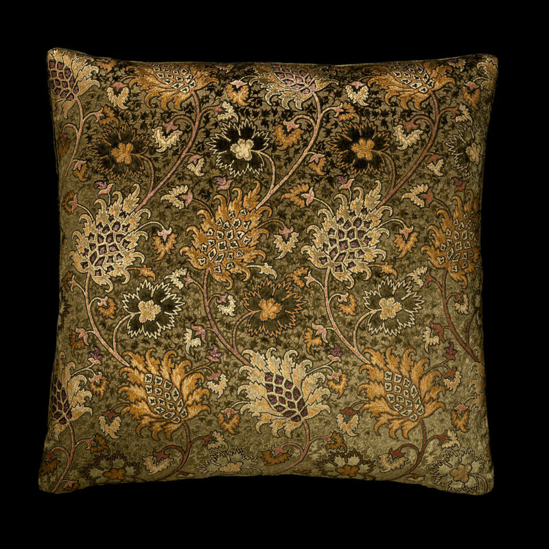 Delphos printed velvet cushion