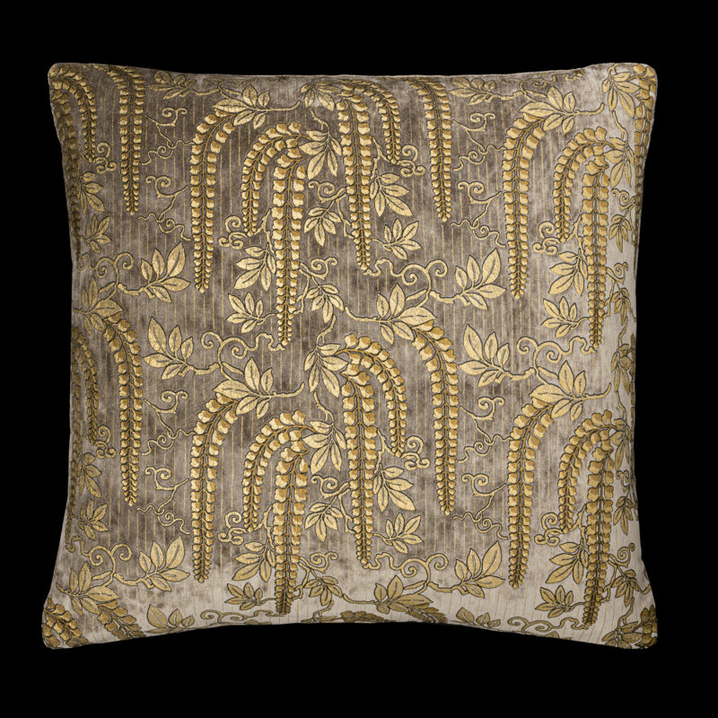 Delphos printed velvet cushion