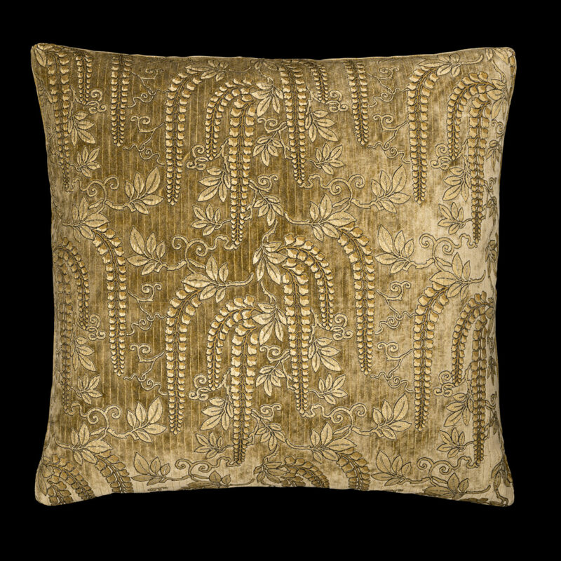 Delphos printed velvet cushion