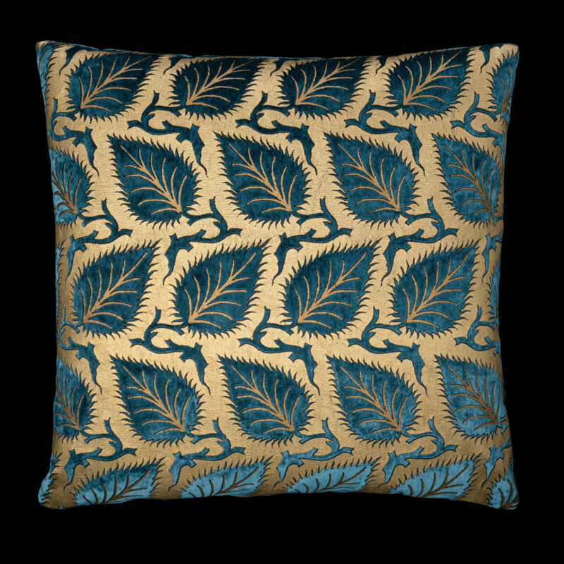 Delphos printed velvet cushion