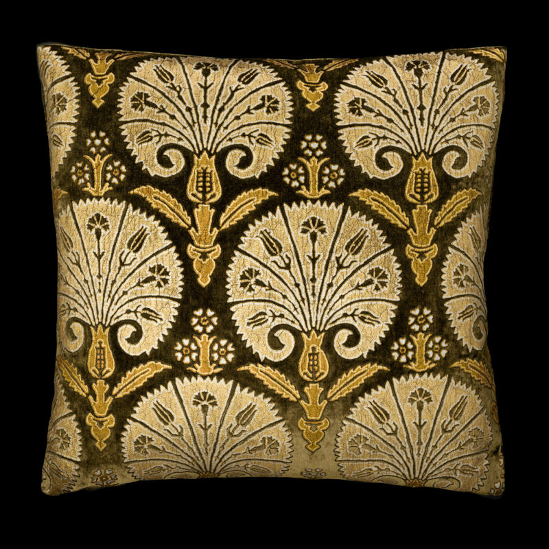 Delphos printed velvet cushion