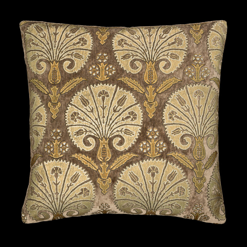 Delphos printed velvet cushion