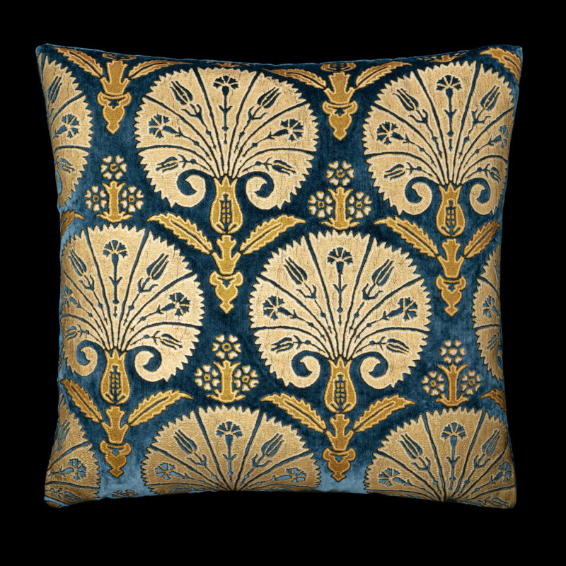 Delphos printed velvet cushion