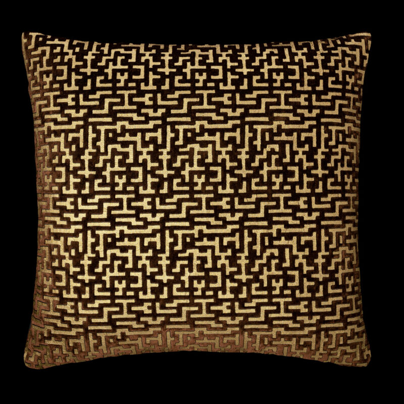 Delphos printed velvet cushion