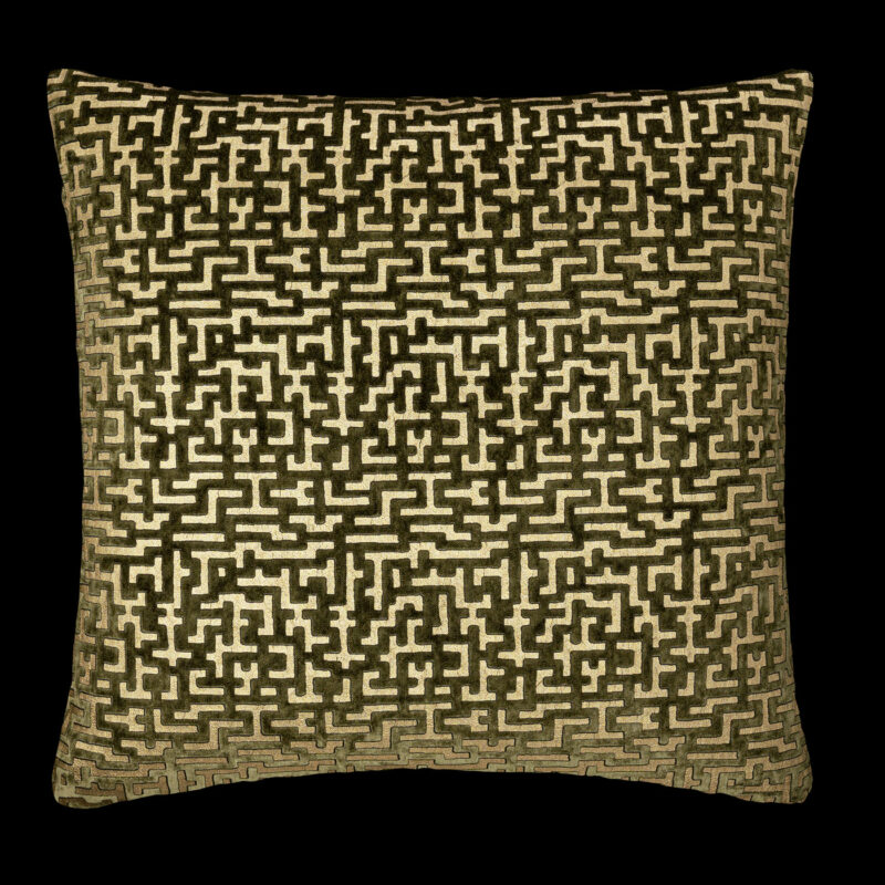 Delphos printed velvet cushion