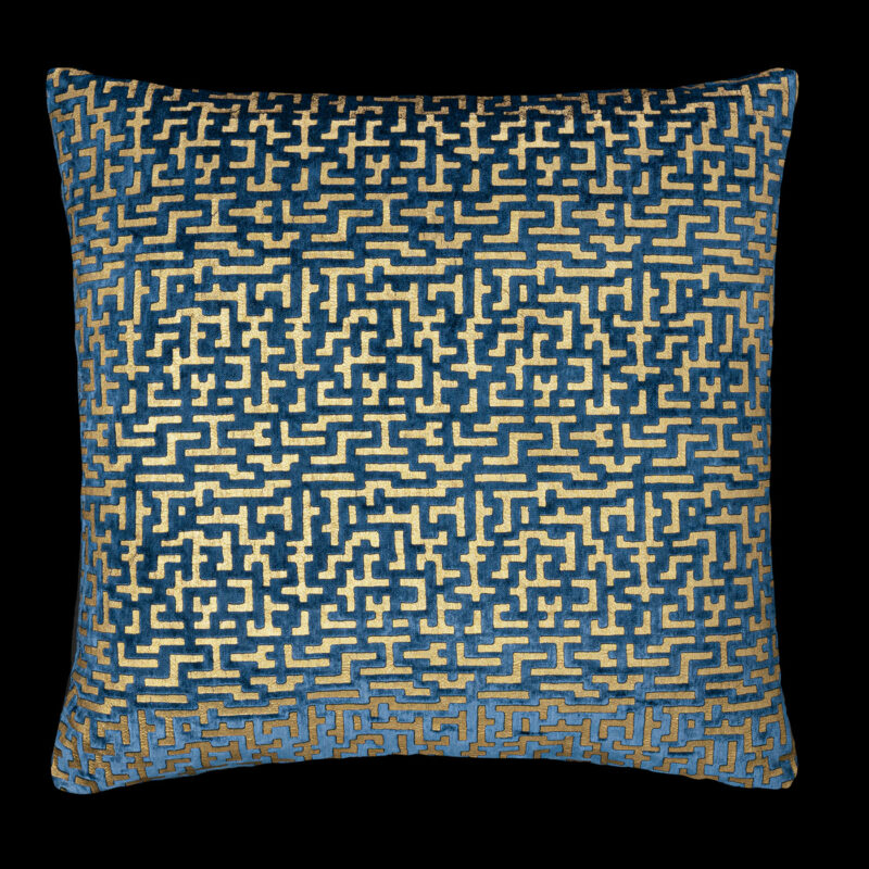 Delphos printed velvet cushion