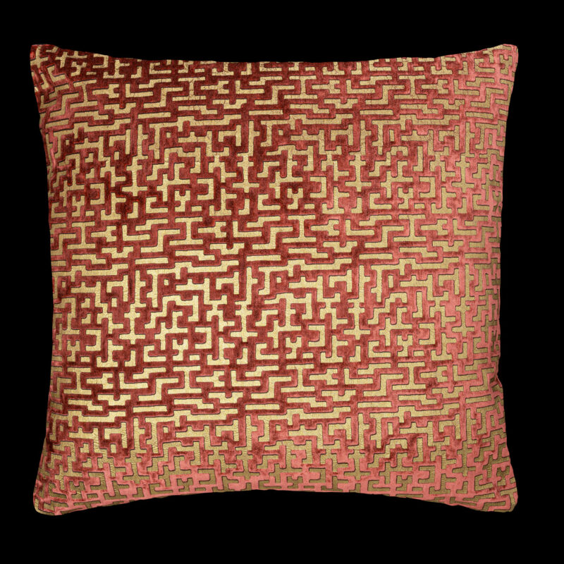 Delphos printed velvet cushion