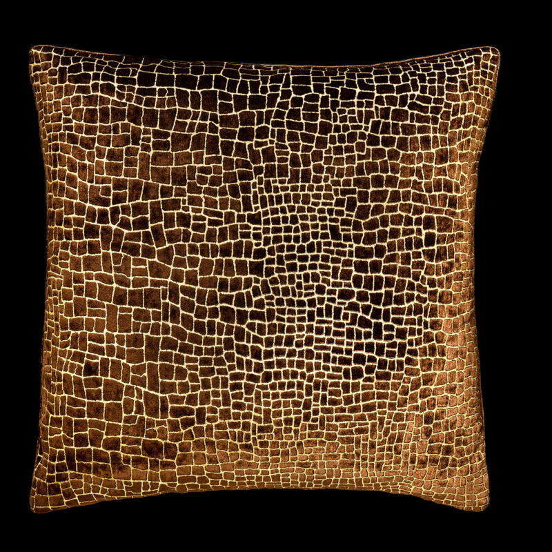 Delphos printed velvet cushion