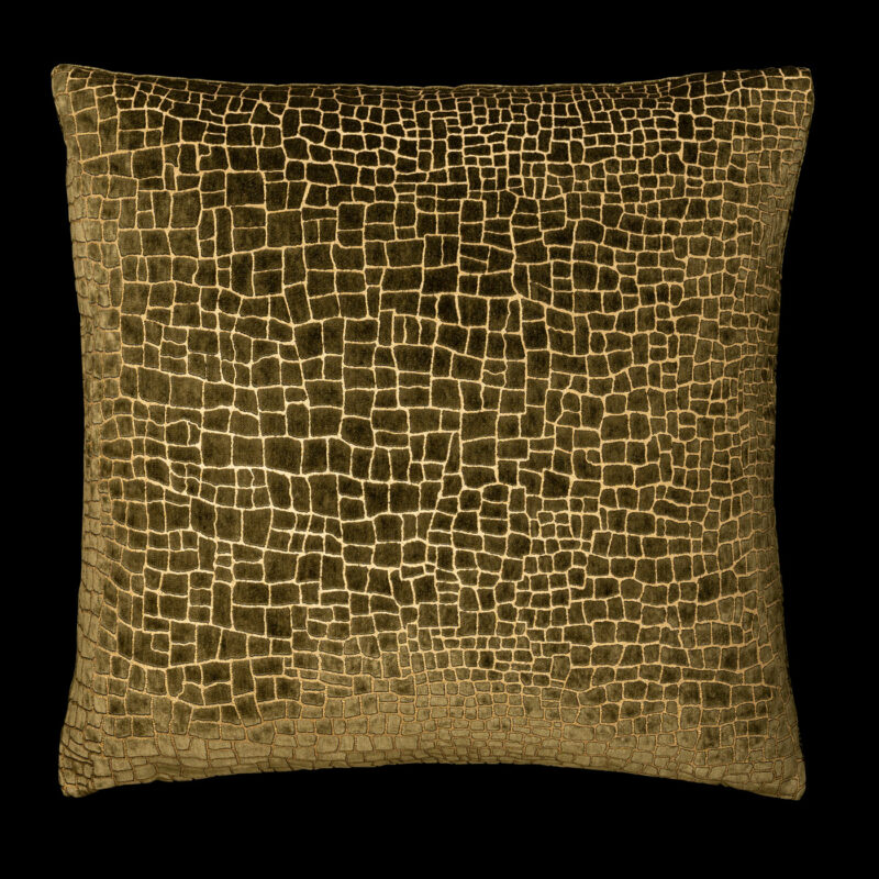 Delphos printed velvet cushion