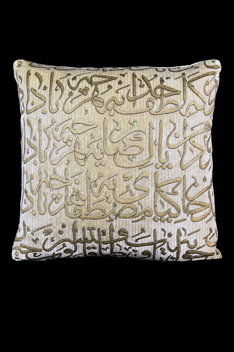 Delphos printed velvet cushion