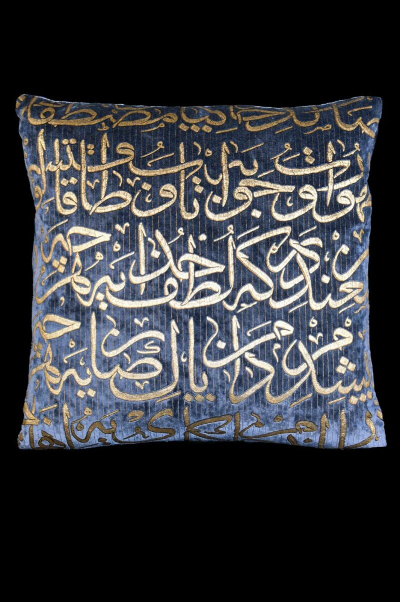 Delphos printed velvet cushion