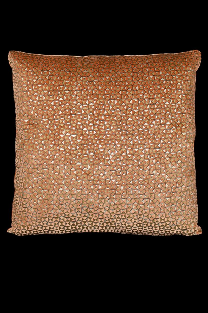 Delphos printed velvet cushion