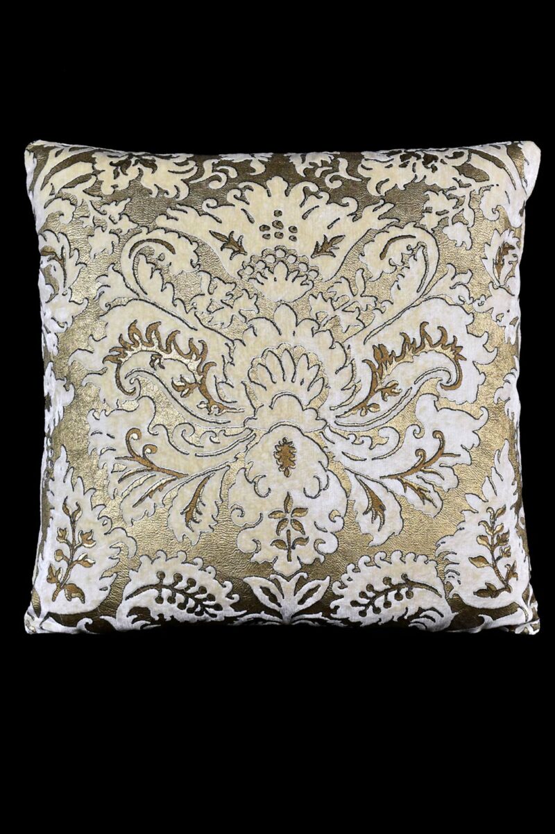 Delphos printed velvet cushion