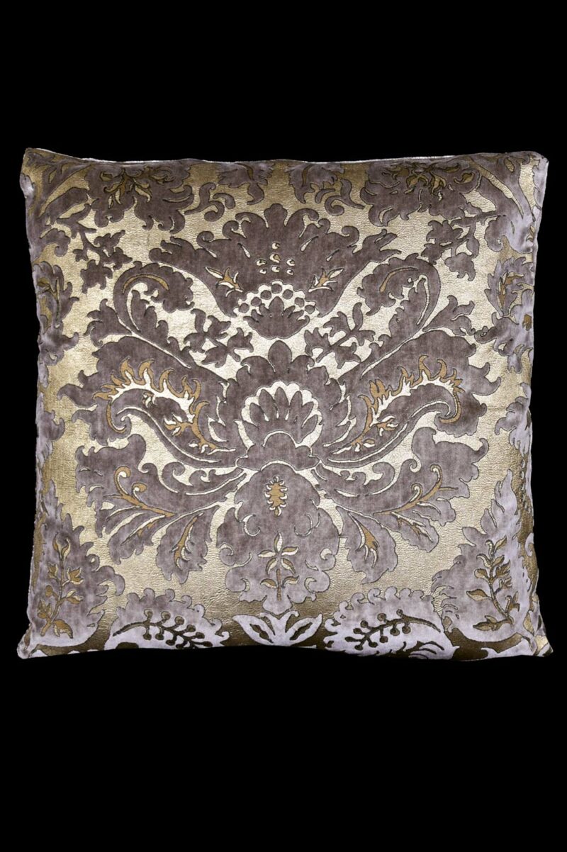 Delphos printed velvet cushion