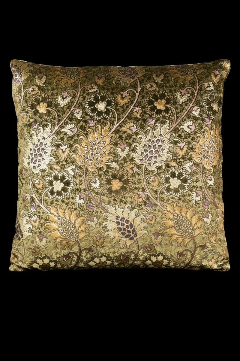 Delphos printed velvet cushion