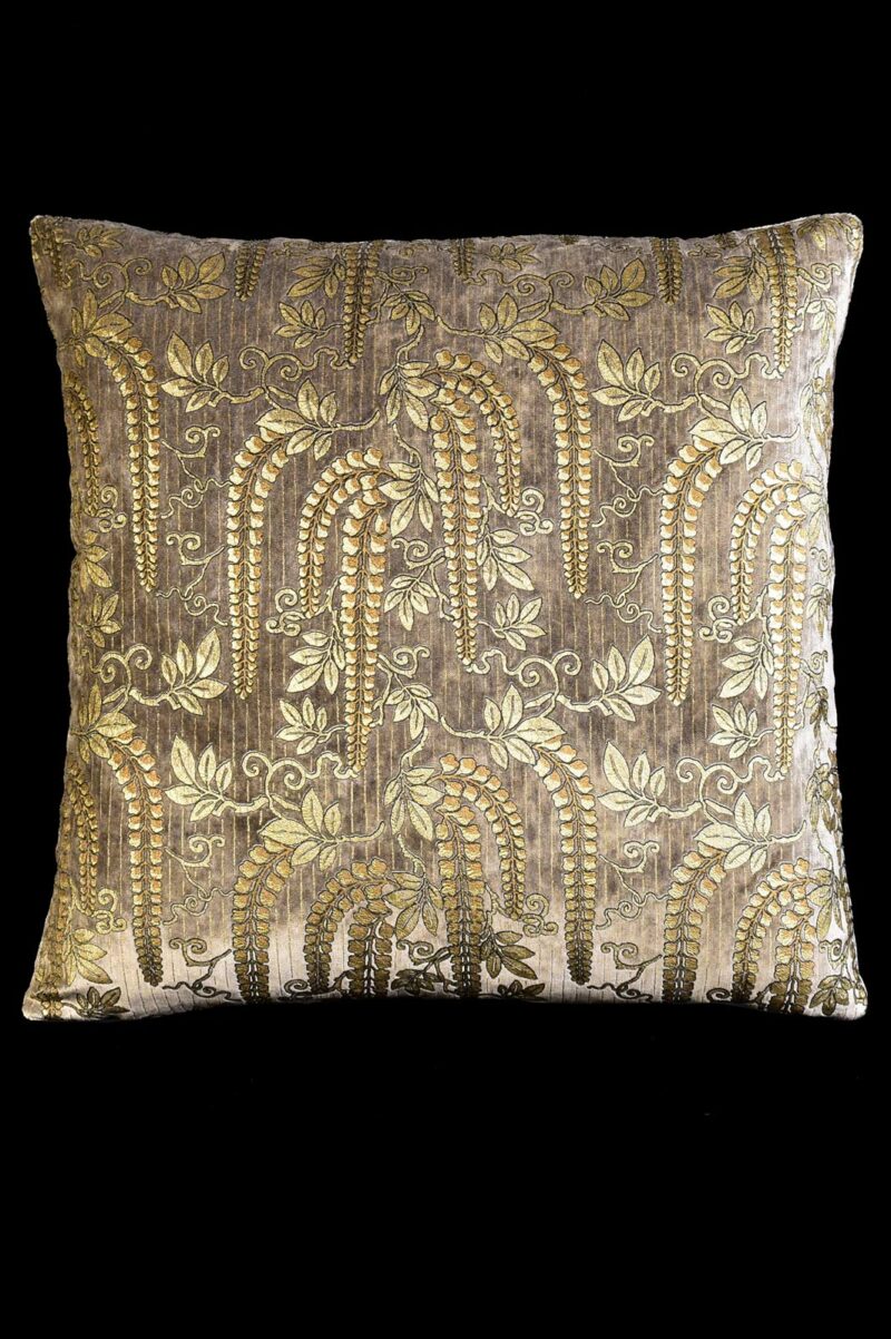 Delphos printed velvet cushion